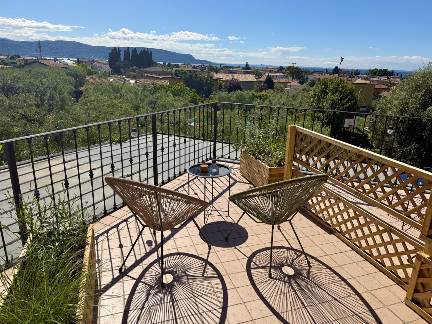 Terrace with lake view